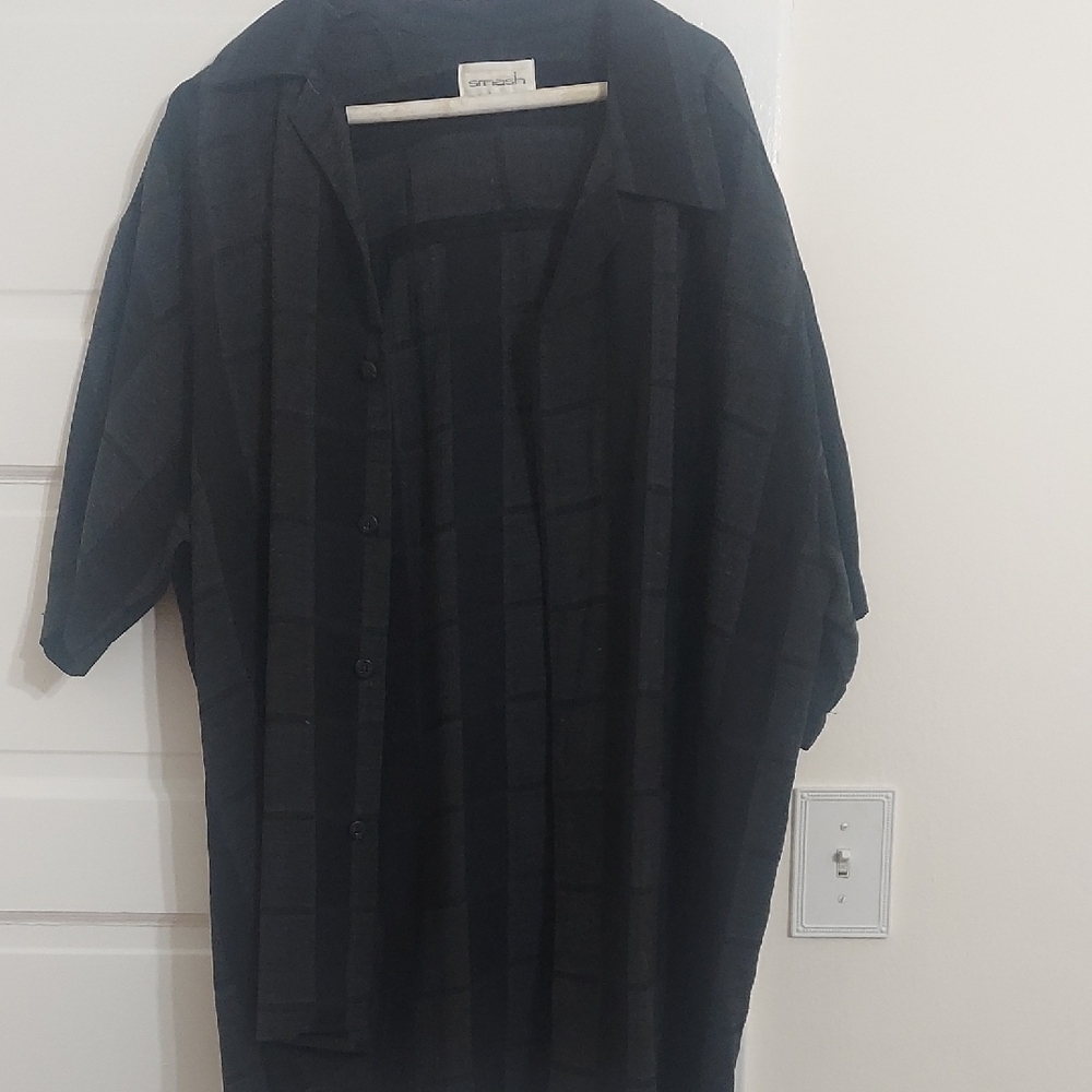 Smash + Tess Black Oversized Button-Up Shirt